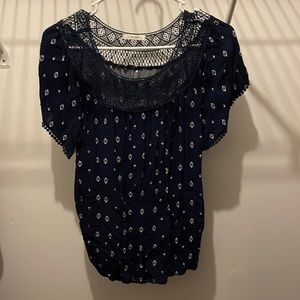Navy Blue Blouse